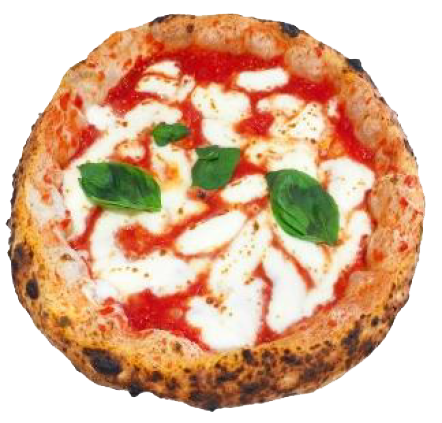 Italian pizza with spinach and chees